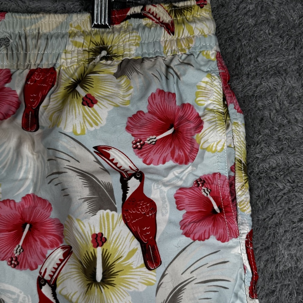 Vilebrequin Shorts Mens XL Multicolor Hawaiian Floral Toucan Bird Swim Trunks - Picture 8 of 12